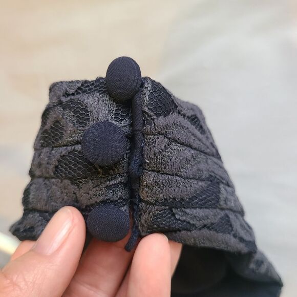 Eva Franco Dress NWT size 6 Navy Faux Leather Mini - Picture 8 of 9